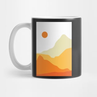 Minimalist Modern Mountainous Landscape Graphic Design Mug